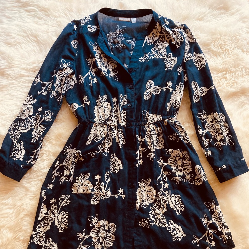Long Sleeve Embroidered Dress